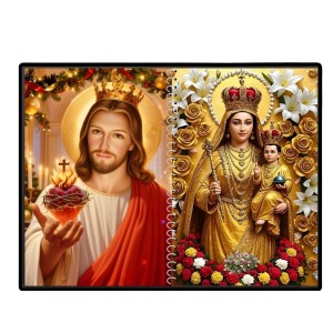 Jesus Christ-Our Lady Of Good Health Laminated Photo - 7x9 Inches, Divine Blessings For Home & Office And Temple Decoration (F16353) Jesus Christ-Our Lady Of Good Health Laminated Photo - 7x9 Inches, Divine Blessings For Home & Office And Temple Decoration (F16353)