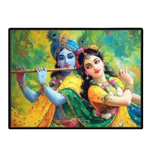 Lord RadhaKrishna Laminated Photo - 7x9 Inches, Divine Blessings For Home & Office And Temple Decoration (F16088) Lord RadhaKrishna Laminated Photo - 7x9 Inches, Divine Blessings For Home & Office And Temple Decoration (F16088)