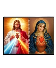 Jesus Christ-Our Lady Of Sorrows Laminated Photo - 7x9 Inches, Divine Blessings For Home & Office And Temple Decoration (F16341)