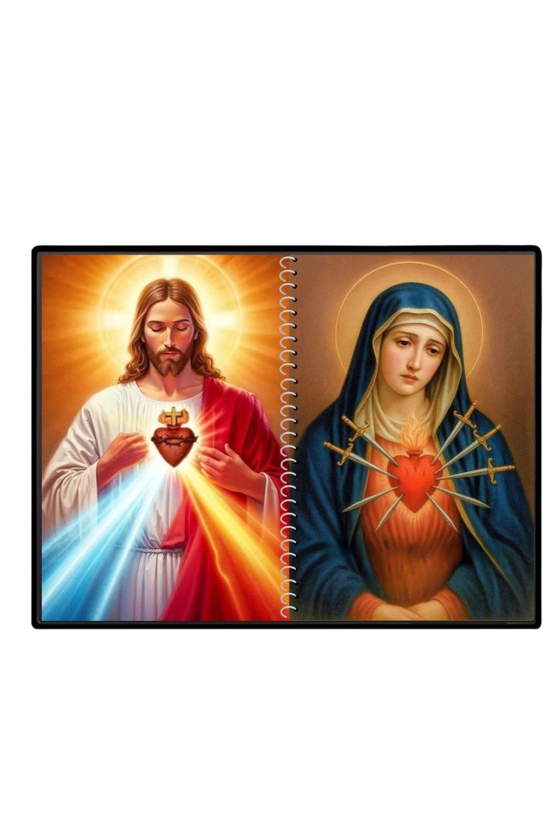 Jesus Christ-Our Lady Of Sorrows Laminated Photo - 7x9 Inches, Divine Blessings For Home & Office And Temple Decoration (F16341)