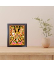 Hitech Sales Shri Laxmi Devi, Ganesha Ji & Ma Saraswati Devi Photo Frame for Pooja Room, Temple Decor, Home Decoration and Gift