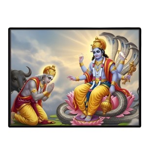 Lord Vishnu Laminated Photo - 5x7 Inches, Divine Blessings For Home & Office And Temple Decoration (F16053) Lord Vishnu Laminated Photo - 5x7 Inches, Divine Blessings For Home & Office And Temple Decoration (F16053)