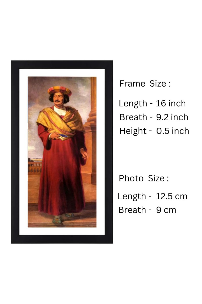 Generic Raja Rammohan Roy Colored Photo Frame | Historical Wall Art | Ideal for Study Room, Library, Home Office Decoration
