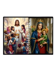 Jesus Lady Of Velankanni Laminated Photo - 9x11 Inches, Divine Blessings For Home & Office And Temple Decoration (F16213)