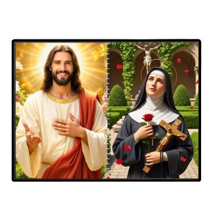 Jesus Christ-St. Therese Of Lisieux Laminated Photo - 7x9 Inches, Divine Blessings For Home & Office And Temple Decoration (F16403) Jesus Christ-St. Therese Of Lisieux Laminated Photo - 7x9 Inches, Divine Blessings For Home & Office And Temple Decoration (F16403)