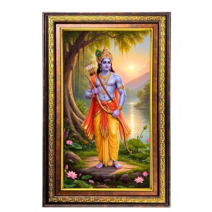 Lord Krishna Digital Golden Balck Color Photo Frame | Hindu Religious Wall Decor | 12x18 Inches - Inspirational Wall Art For Office, Home Decor - Ideal Spiritual Gift (F16855) Lord Krishna Digital Golden Balck Color Photo Frame | Hindu Religious Wall Decor | 12x18 Inches - Inspirational Wall Art For Office, Home Decor - Ideal Spiritual Gift (F16855)