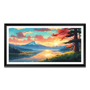 Nature Landscape Floating Frame Scenery Digital Print - (I5767) - 18x36 inch Modern Nature Wall Art for Living Room, Bedroom, Office, Hotels, Drawing Room Nature Landscape Floating Frame Scenery Digital Print - (I5767) - 18x36 inch Modern Nature Wall Art for Living Room, Bedroom, Office, Hotels, Drawing Room