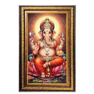 Lord Ganesha Digital Golden Balck Color Photo Frame | Hindu Religious Wall Decor | 18x24 Inches - Inspirational Wall Art For Office, Home Decor - Ideal Spiritual Gift (F16501) Lord Ganesha Digital Golden Balck Color Photo Frame | Hindu Religious Wall Decor | 18x24 Inches - Inspirational Wall Art For Office, Home Decor - Ideal Spiritual Gift (F16501)