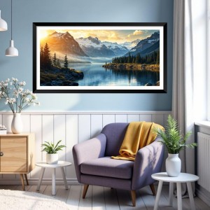 Nature Landscape Floating Frame Scenery Digital Print - (I5541) - 18x36 inch Modern Nature Wall Art for Living Room, Bedroom, Office, Hotels, Drawing Room Nature Landscape Floating Frame Scenery Digital Print - (I5541) - 18x36 inch Modern Nature Wall Art for Living Room, Bedroom, Office, Hotels, Drawing Room