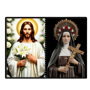 Jesus Christ-St. Therese Of Lisieux Laminated Photo - 7x9 Inches, Divine Blessings For Home & Office And Temple Decoration (F16404) Jesus Christ-St. Therese Of Lisieux Laminated Photo - 7x9 Inches, Divine Blessings For Home & Office And Temple Decoration (F16404)