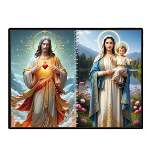 Jesus Christ-Mother Mary Laminated Photo - 7x9 Inches, Divine Blessings For Home & Office And Temple Decoration (F16412) Jesus Christ-Mother Mary Laminated Photo - 7x9 Inches, Divine Blessings For Home & Office And Temple Decoration (F16412)