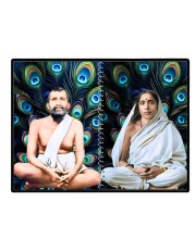 Swami Ramakrishna & Maa Sarada Devi Laminated Photo - 7x9 Inches, Divine Blessings For Home & Office And Temple Decoration (F16324)