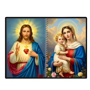 Jesus Christ-Mother Mary Laminated Photo - 7x9 Inches, Divine Blessings For Home & Office And Temple Decoration (F16409) Jesus Christ-Mother Mary Laminated Photo - 7x9 Inches, Divine Blessings For Home & Office And Temple Decoration (F16409)