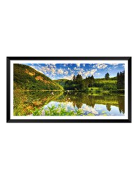 Nature Landscape Floating Frame Scenery Digital Print - (I5892) - 12x24 inch Modern Nature Wall Art for Living Room, Bedroom, Office, Hotels, Drawing Room