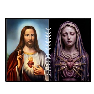 Jesus And Immaculate Heart Of Mary Laminated Photo - 9x11 Inches, Divine Blessings For Home & Office And Temple Decoration (F16181) Jesus And Immaculate Heart Of Mary Laminated Photo - 9x11 Inches, Divine Blessings For Home & Office And Temple Decoration (F16181)