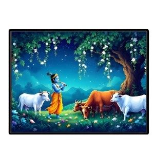 Lord Krishna Laminated Photo - 7x9 Inches, Divine Blessings For Home & Office And Temple Decoration (F16103) Lord Krishna Laminated Photo - 7x9 Inches, Divine Blessings For Home & Office And Temple Decoration (F16103)
