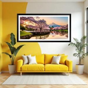 Nature Landscape Floating Frame Scenery Digital Print - (I5929) - 24x48 inch Modern Nature Wall Art for Living Room, Bedroom, Office, Hotels, Drawing Room Nature Landscape Floating Frame Scenery Digital Print - (I5929) - 24x48 inch Modern Nature Wall Art for Living Room, Bedroom, Office, Hotels, Drawing Room