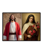 Jesus Christ-St. Therese Of Lisieux Laminated Photo - 7x9 Inches, Divine Blessings For Home & Office And Temple Decoration (F16408)