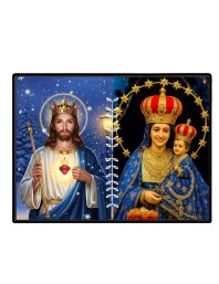 Jesus Lady Of Velankanni Laminated Photo - 7x9 Inches, Divine Blessings For Home & Office And Temple Decoration (F16199)