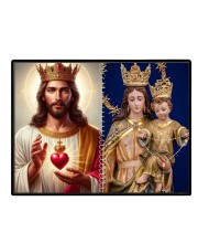 Jesus Christ-Our Lady Of Good Health Laminated Photo - 7x9 Inches, Divine Blessings For Home & Office And Temple Decoration (F16352)