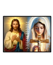 Jesus Christ-Our Lady Of Perpetual Help Laminated Photo - 7x9 Inches, Divine Blessings For Home & Office And Temple Decoration (F16267)