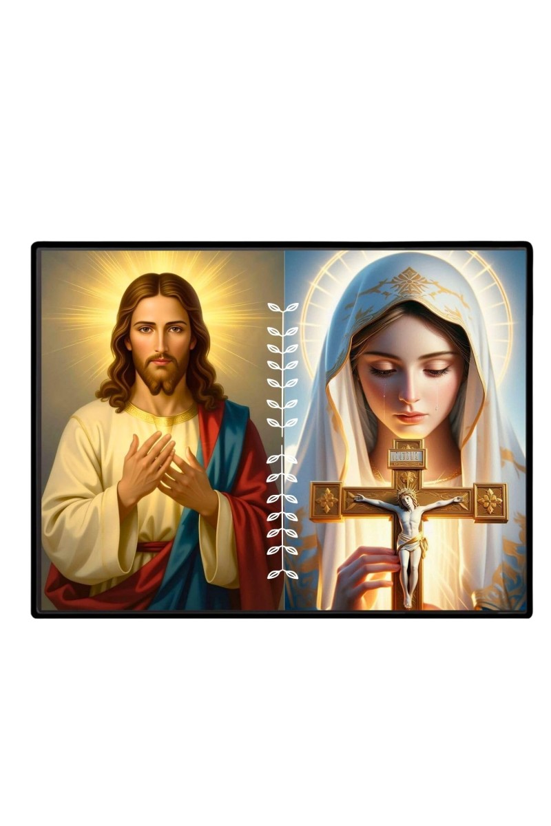 Jesus Christ-Our Lady Of Perpetual Help Laminated Photo - 7x9 Inches, Divine Blessings For Home & Office And Temple Decoration (F16267)