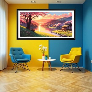 Nature Landscape Floating Frame Scenery Digital Print - (I5785) - 18x36 inch Modern Nature Wall Art for Living Room, Bedroom, Office, Hotels, Drawing Room Nature Landscape Floating Frame Scenery Digital Print - (I5785) - 18x36 inch Modern Nature Wall Art for Living Room, Bedroom, Office, Hotels, Drawing Room