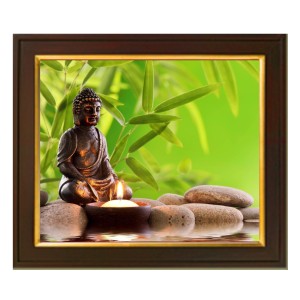 Hitech Sales little Lord Goutam Buddha Sopis theme ai Photo with Beautiful 12X10 in synthetic Wood Frame With Glass Tabletop Wallmount display for Home office decor Gift for all occations Hitech Sales little Lord Goutam Buddha Sopis theme ai Photo with Beautiful 12X10 in synthetic Wood Frame With Glass Tabletop Wallmount display for Home office decor Gift for all occations