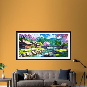 Nature Landscape Floating Frame Scenery Digital Print - (I5848) - 12x24 inch Modern Nature Wall Art for Living Room, Bedroom, Office, Hotels, Drawing Room Nature Landscape Floating Frame Scenery Digital Print - (I5848) - 12x24 inch Modern Nature Wall Art for Living Room, Bedroom, Office, Hotels, Drawing Room