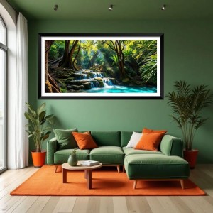 Nature Landscape Floating Frame Scenery Digital Print - (I5588) - 18x36 inch Modern Nature Wall Art for Living Room, Bedroom, Office, Hotels, Drawing Room Nature Landscape Floating Frame Scenery Digital Print - (I5588) - 18x36 inch Modern Nature Wall Art for Living Room, Bedroom, Office, Hotels, Drawing Room