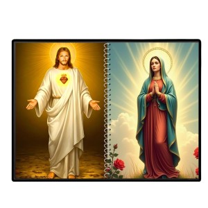 Esus Christ-Blessed Virgin Mary Laminated Photo - 7x9 Inches, Divine Blessings For Home & Office And Temple Decoration (F16429) Esus Christ-Blessed Virgin Mary Laminated Photo - 7x9 Inches, Divine Blessings For Home & Office And Temple Decoration (F16429)