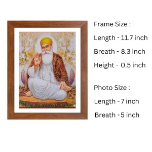 Guru Nanak Dev Ji Colored Photo | Divine Sikh Wall Art| Perfect for Home or OfficeDecoration | Devotional art