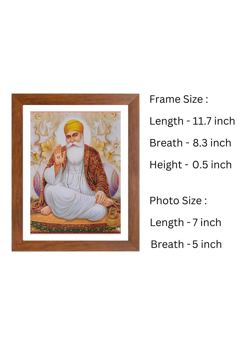 Guru Nanak Dev Ji Colored Photo | Divine Sikh Wall Art| Perfect for Home or OfficeDecoration | Devotional art