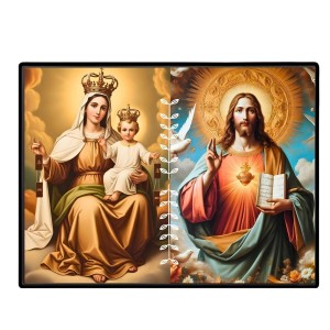 Jesus Lady Of FatimaLaminated Photo - 9x11 Inches, Divine Blessings For Home & Office And Temple Decoration (F16233)