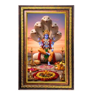 Lord Vishnu Digital Golden Balck Color Photo Frame | Hindu Religious Wall Decor | 16x22 Inches - Inspirational Wall Art For Office, Home Decor - Ideal Spiritual Gift (F16867) Lord Vishnu Digital Golden Balck Color Photo Frame | Hindu Religious Wall Decor | 16x22 Inches - Inspirational Wall Art For Office, Home Decor - Ideal Spiritual Gift (F16867)