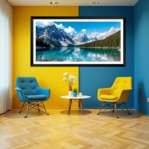 Nature Landscape Floating Frame Scenery Digital Print - (I5547) - 24x48 inch Modern Nature Wall Art for Living Room, Bedroom, Office, Hotels, Drawing Room Nature Landscape Floating Frame Scenery Digital Print - (I5547) - 24x48 inch Modern Nature Wall Art for Living Room, Bedroom, Office, Hotels, Drawing Room