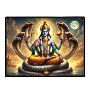 Lord Vishnu Laminated Photo - 5x7 Inches, Divine Blessings For Home & Office And Temple Decoration (F16061) Lord Vishnu Laminated Photo - 5x7 Inches, Divine Blessings For Home & Office And Temple Decoration (F16061)