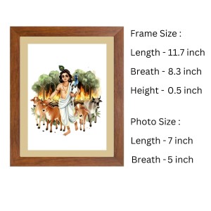 Colored Krishna with Herd of Cows |Beautiful Handcrafted Spiritual Art Print |Divine HomeDecoration |Ideal for Puja Room and Religious Altars Colored Krishna with Herd of Cows |Beautiful Handcrafted Spiritual Art Print |Divine HomeDecoration |Ideal for Puja Room and Religious Altars