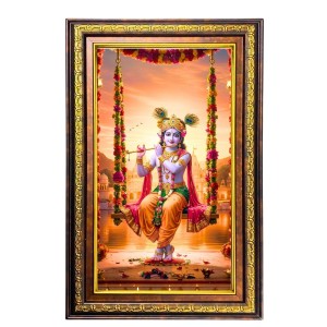 Lord Krishna Digital Golden Balck Color Photo Frame | Hindu Religious Wall Decor | 18x24 Inches - Inspirational Wall Art For Office, Home Decor - Ideal Spiritual Gift (F16931) Lord Krishna Digital Golden Balck Color Photo Frame | Hindu Religious Wall Decor | 18x24 Inches - Inspirational Wall Art For Office, Home Decor - Ideal Spiritual Gift (F16931)