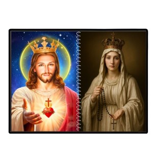 Jesus Christ-Our Lady Of Rosary Laminated Photo - 7x9 Inches, Divine Blessings For Home & Office And Temple Decoration (F16370) Jesus Christ-Our Lady Of Rosary Laminated Photo - 7x9 Inches, Divine Blessings For Home & Office And Temple Decoration (F16370)