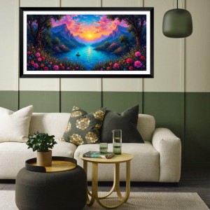 Nature Landscape Floating Frame Scenery Digital Print - (I5833) - 18x36 inch Modern Nature Wall Art for Living Room, Bedroom, Office, Hotels, Drawing Room Nature Landscape Floating Frame Scenery Digital Print - (I5833) - 18x36 inch Modern Nature Wall Art for Living Room, Bedroom, Office, Hotels, Drawing Room
