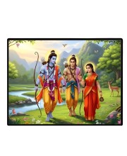 Lord RamSita,Lakshmana Laminated Photo - 11x13 Inches, Divine Blessings For Home & Office And Temple Decoration (F16047)