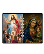 Jesus Lady Of Velankanni Laminated Photo - 7x9 Inches, Divine Blessings For Home & Office And Temple Decoration (F16211)
