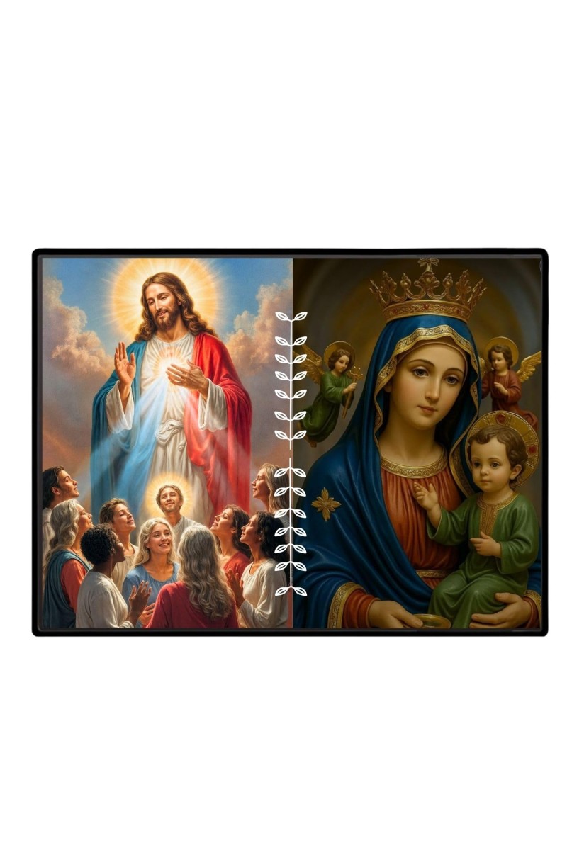 Jesus Lady Of Velankanni Laminated Photo - 9x11 Inches, Divine Blessings For Home & Office And Temple Decoration (F16211)