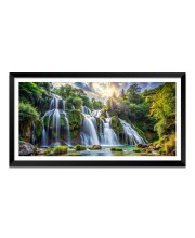 Nature Landscape Floating Frame Scenery Digital Print - (I5762) - 12x24 inch Modern Nature Wall Art for Living Room, Bedroom, Office, Hotels, Drawing Room