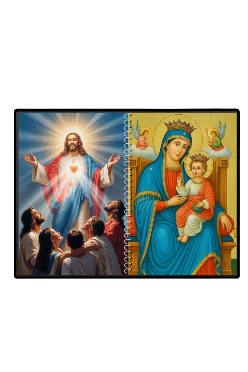 Jesus Christ-Our Lady Of Perpetual Help Laminated Photo - 7x9 Inches, Divine Blessings For Home & Office And Temple Decoration (F16363)
