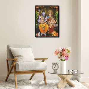 Shiva Family Laminated Photo - 5x7 Inches, Divine Blessings for Home & Office and Temple Decoration Shiva Family Laminated Photo - 5x7 Inches, Divine Blessings for Home & Office and Temple Decoration