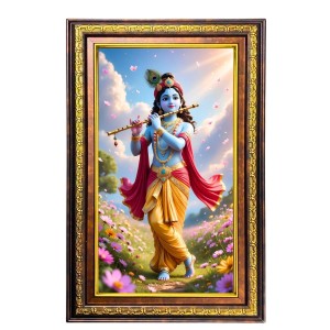 Lord Krishna Digital Golden Balck Color Photo Frame | Hindu Religious Wall Decor | 18x24 Inches - Inspirational Wall Art For Office, Home Decor - Ideal Spiritual Gift (F16819) Lord Krishna Digital Golden Balck Color Photo Frame | Hindu Religious Wall Decor | 18x24 Inches - Inspirational Wall Art For Office, Home Decor - Ideal Spiritual Gift (F16819)