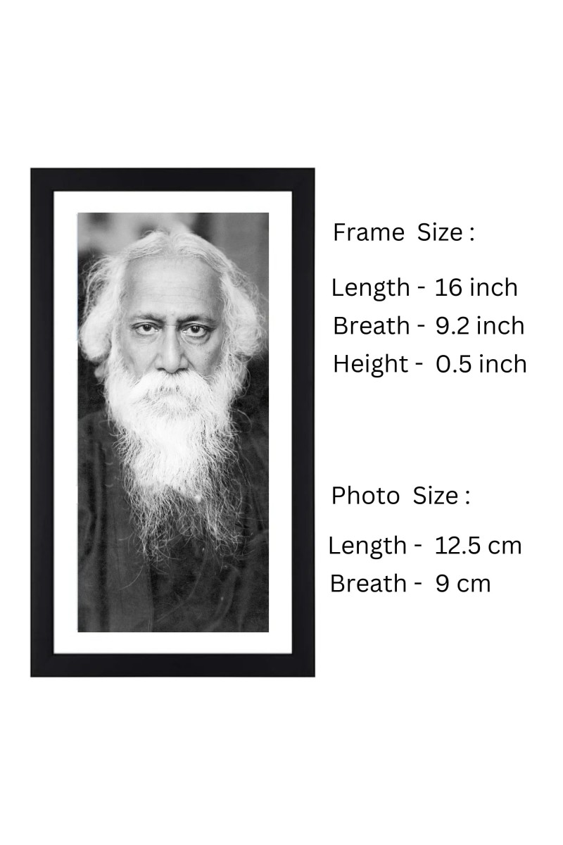 Kabiguru Rabindranath Tagore Black and white Photo | Perfect for Home or OfficeDecoration