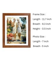 Gouranga Mahaprabhu and Nityananda Mahaprabhu Colored Photo |Wall Art | Temple, Home, Puja room or Meditation Room |Spiritual Gift for Devotees